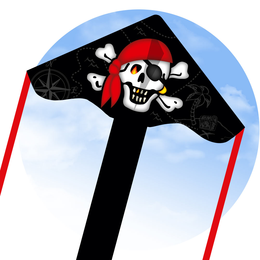 Ecoline: Simple Flyer Jolly Roger 85cm