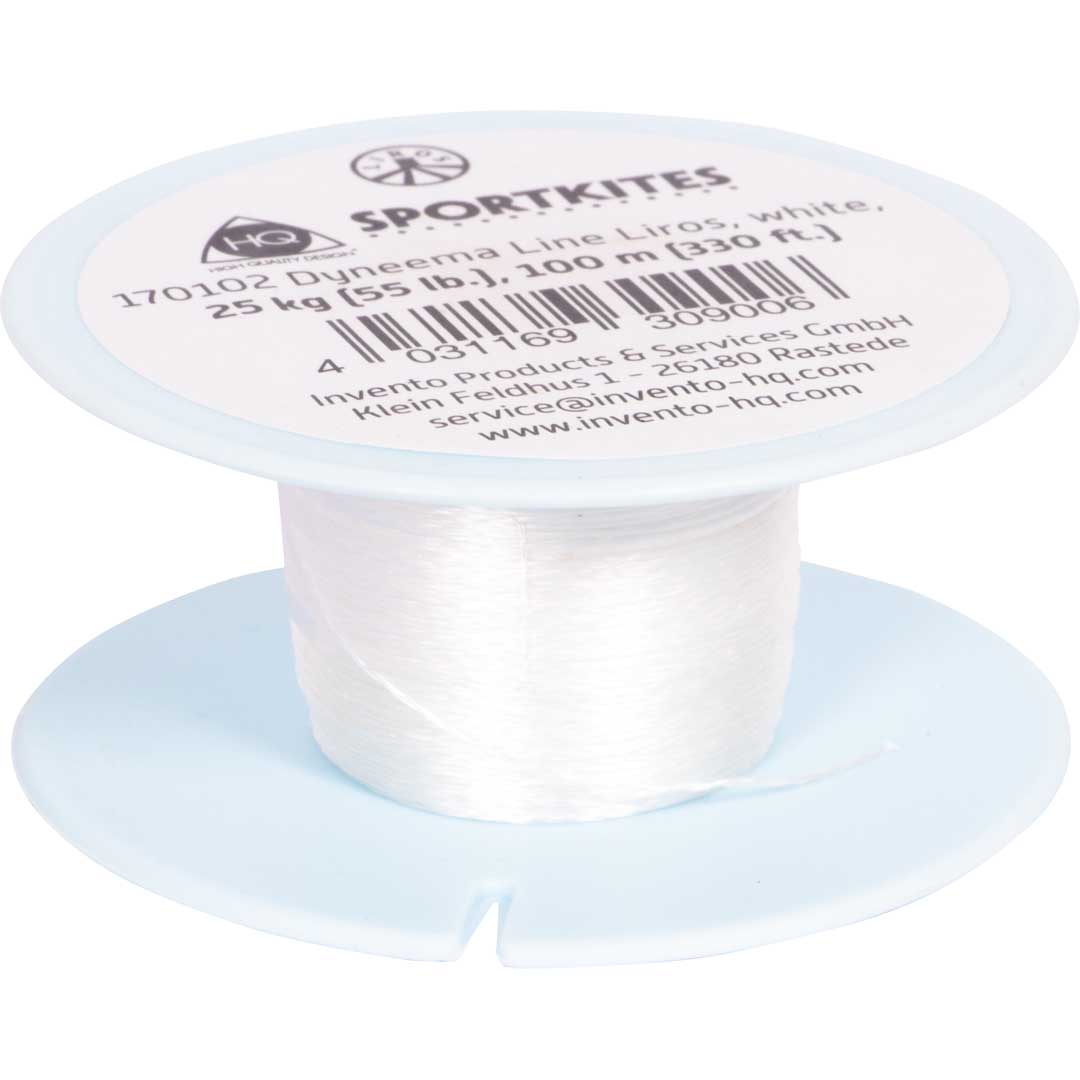 Dyneema Line Liros, white, 25 kg (55 lb.), 100 m (330 ft.)