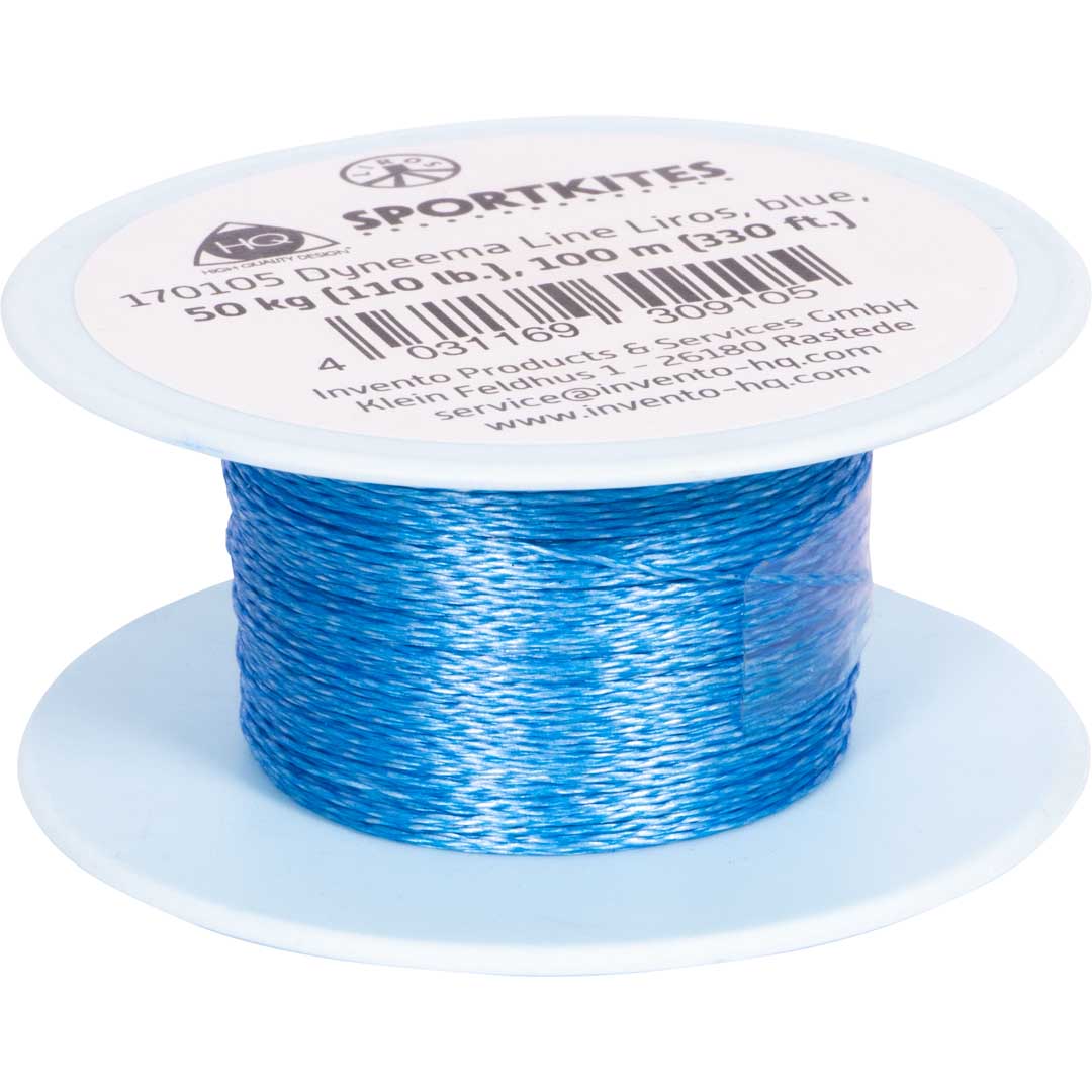 Dyneema Line Liros, blue, 50 kg (110 lb.), 100 m (330 ft.)