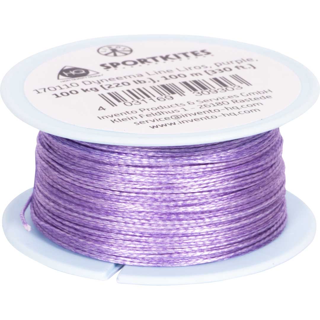 Dyneema Line Liros, purple, 100 kg (220 lb.), 100 m (330 ft.)