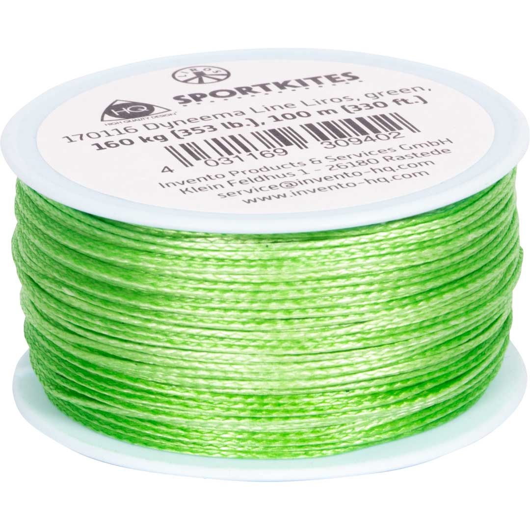 Dyneema Line Liros, green, 160 kg (353 lb.), 100 m (330 ft.)