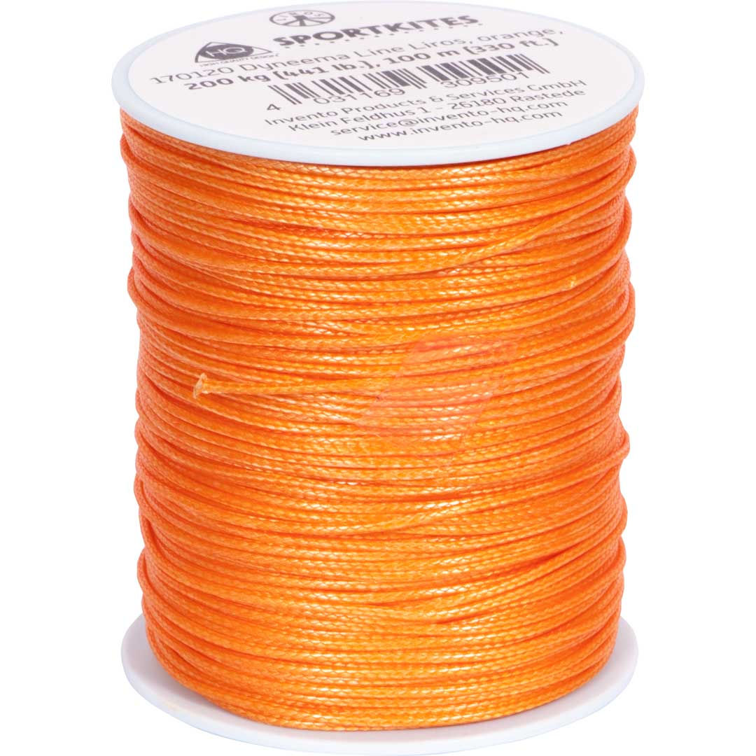 Dyneema Line Liros, orange, 200 kg (441 lb.), 100 m (330 ft.)