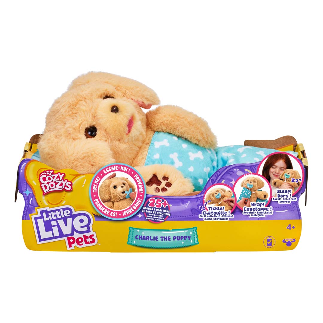 Little Live Pets Cozy Dozy Charlie, der Welpe (Kuscheltier)