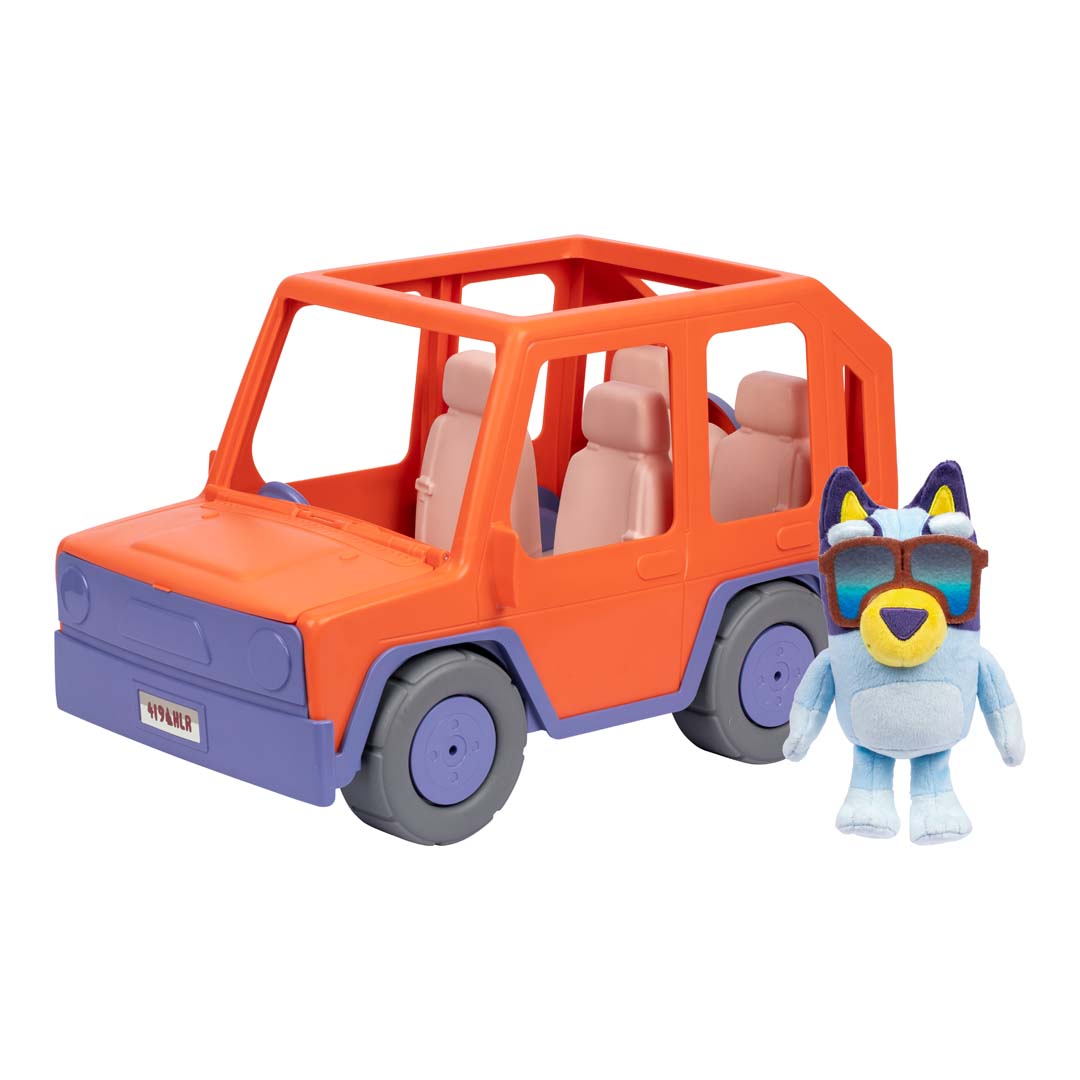 BLUEY Buddies S13 - Großes Familienauto & BLUEY-Plüschfigur 20 cm