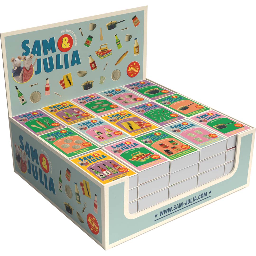 Sam & Julia: Minis: Leerdisplay (für 60 Verpackungen)