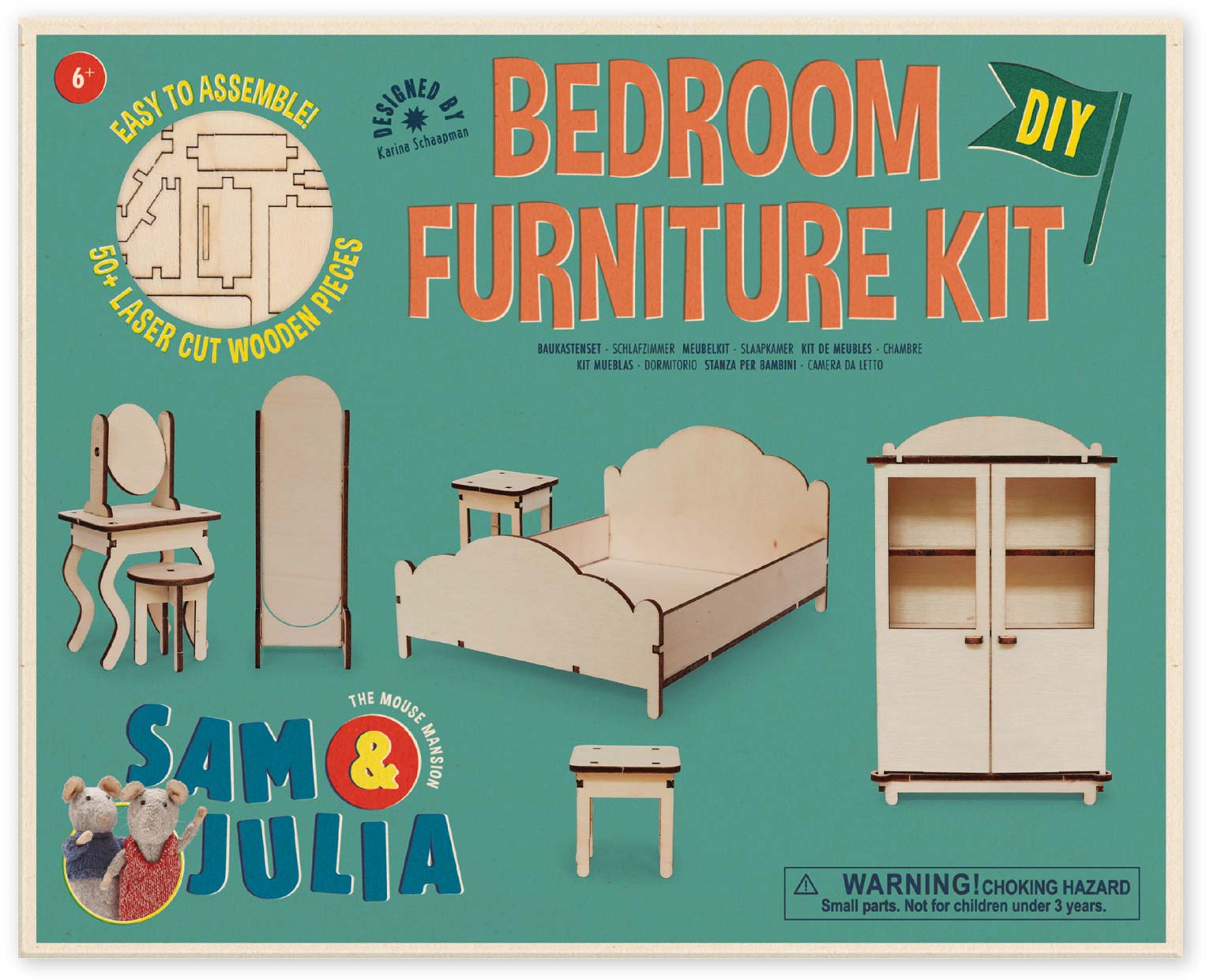 Sam & Julia: Mäusehaus-Zimmer: DIY Möbel-Baukastenset: Elternschlafzimmer