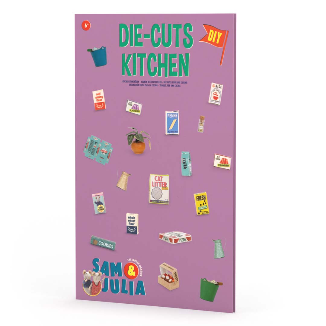 Sam & Julia: Mäusehaus-Miniaturgegenstände aus Papier: Küche