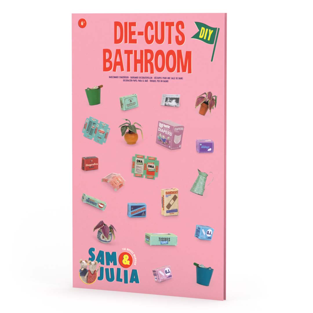 Sam & Julia: Mäusehaus-Miniaturgegenstände aus Papier: Badezimmer