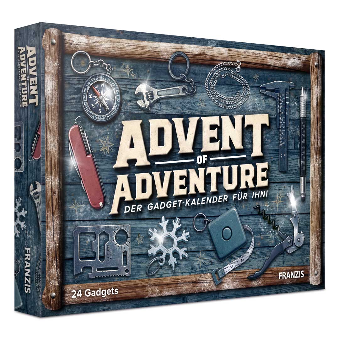 Franzis: Adventskalender  Advent of Adventure – der Gadget-Kalender für ihn (2026)
